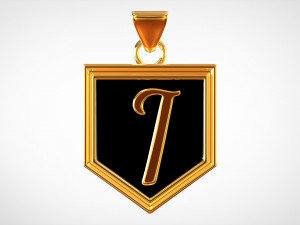 letter i pendant 3D Model