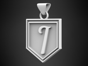 letter i pendant 3D Model
