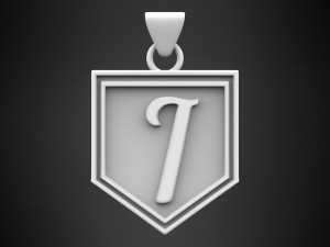 letter i pendant 3D Model