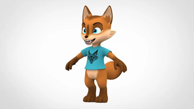 little fox 3D Model .c4d .max .obj .3ds .fbx .stl .blend 