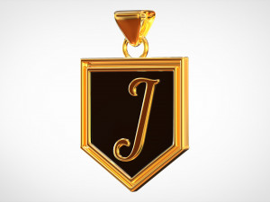 letter j pendant 3D Model