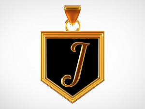 letter j pendant 3D 모델
