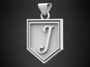 letter j pendant 3D 모델