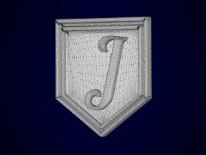 letter j pendant 3D 모델