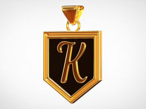 letter k pendant 3D Model