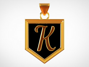 letter k pendant 3D 모델