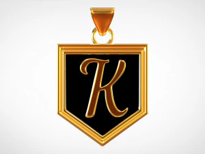 letter k pendant 3D Model