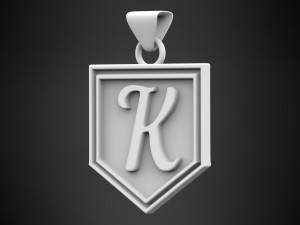 letter k pendant 3D 모델