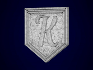 letter k pendant 3D 모델