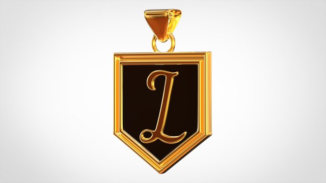letter l pendant 3D Модель .c4d .max .obj .3ds .fbx .stl .blend 