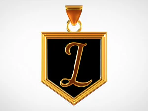 letter l pendant 3D Model