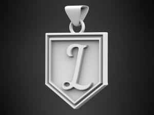 letter l pendant 3D Model