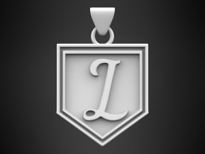 letter l pendant 3D Модель