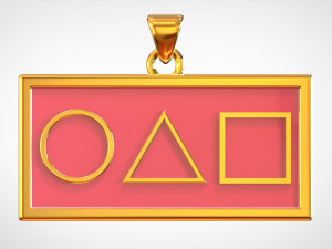 squid game invitation card pendant 3D मॉडल