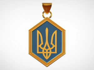 Oekra&iuml;ens wapenschild 3D Model