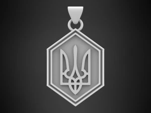 Oekra&iuml;ens wapenschild 3D Model