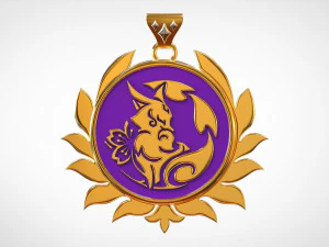 Divina Vulpes Pendant 3D Model
