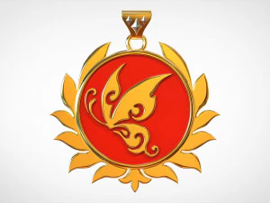 Papilio Charontis Pendant 3D Model