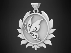 Papilio Charontis Pendant 3D Model
