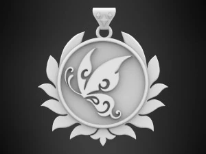 Papilio Charontis Pendant 3D Model