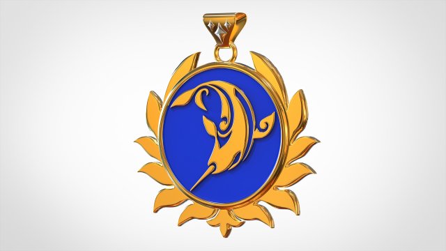 Monoceros Caeli Pendant 3D Model .c4d .max .obj .3ds .fbx .stl .blend 