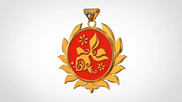 Carassius Auratus Pendant 3D Model .c4d .max .obj .3ds .fbx .stl .blend