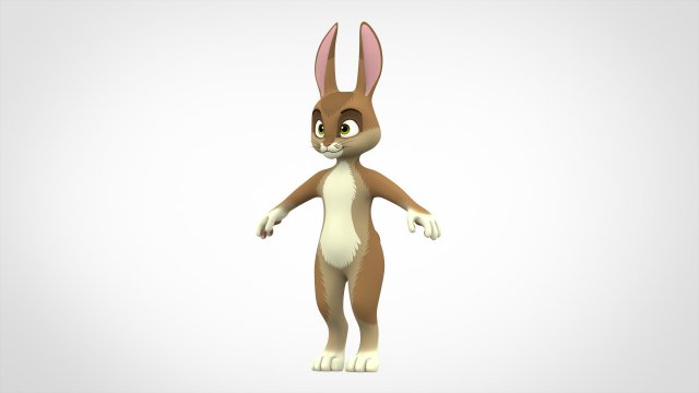 Wild Hare 3D 모델 .c4d .max .obj .3ds .fbx .stl .blend 