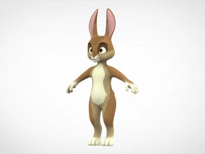 Wilder Hase 3D Modell