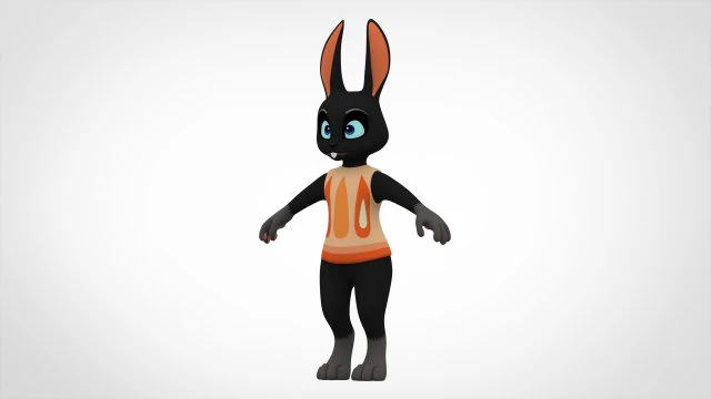 Rabbit Cole 3D Model .c4d .max .obj .3ds .fbx .stl .blend 