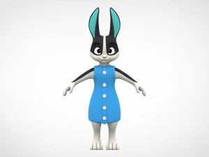 Rabbit Dotty 3D Model