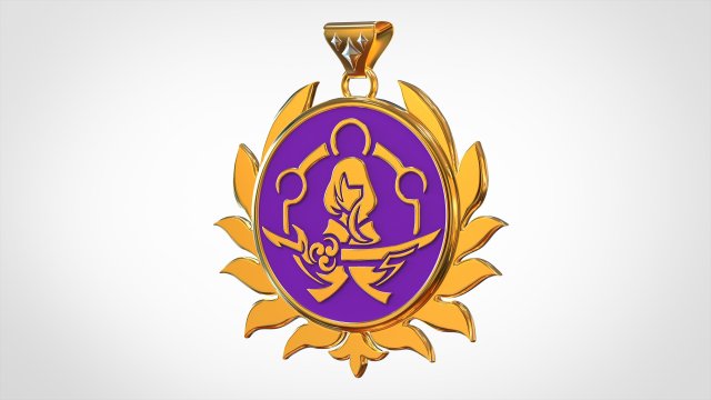 Imperatrix Umbrosa Pendant 3D Model .c4d .max .obj .3ds .fbx .stl .blend 