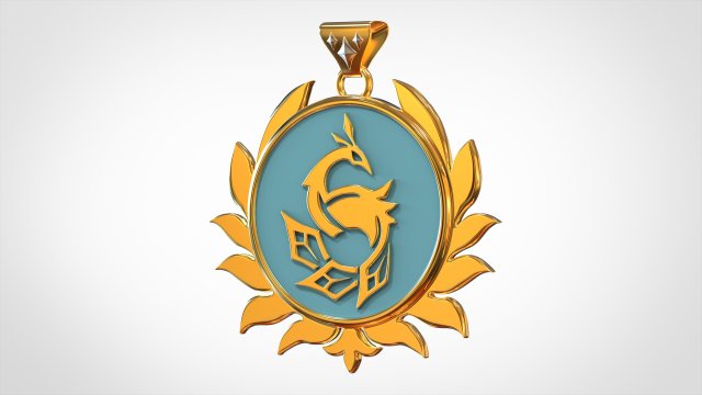 Pavo Ocellus Pendant 3D मॉडल .c4d .max .obj .3ds .fbx .stl .blend 