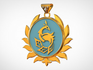 Pavo Ocellus Pendant 3D Model