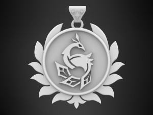 Pavo Ocellus Pendant 3D मॉडल