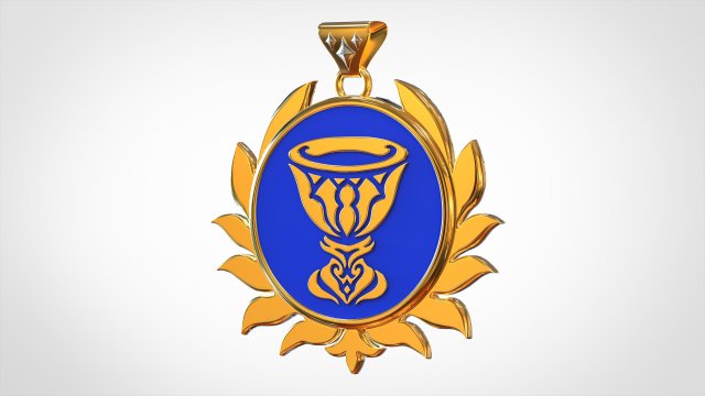 Crater Pendant 3D-Modell .c4d .max .obj .3ds .fbx .stl .blend 