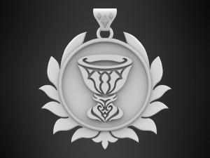 Crater Pendant 3D-Modell