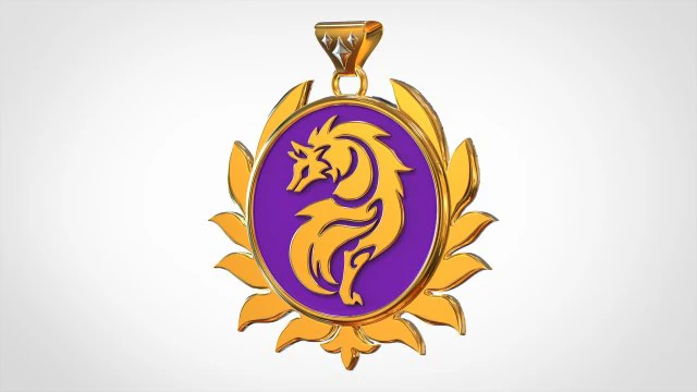 Lupus Minor Pendant 3D Model .c4d .max .obj .3ds .fbx .stl .blend 