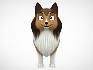 Rough Collie 3D Model