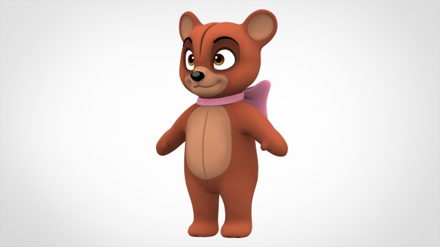Teddy Bear Model 3D .c4d .max .obj .3ds .fbx .stl .blend 