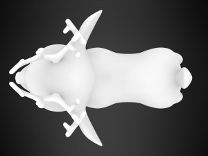 Christmas Reindeer 3D Model