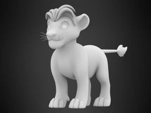 Mufasa-Jungtier 3D Modell