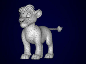 Mufasa-Jungtier 3D Modell