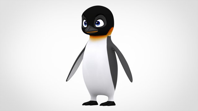 Emperor Penguin 3D-Modell .c4d .max .obj .3ds .fbx .stl .blend 