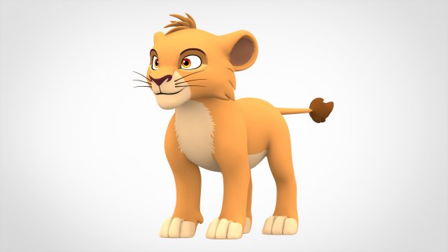 Mchanga Cub 3D Model .c4d .max .obj .3ds .fbx .stl .blend 