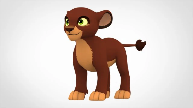 Kahawia Cub 3D Model .c4d .max .obj .3ds .fbx .stl .blend 