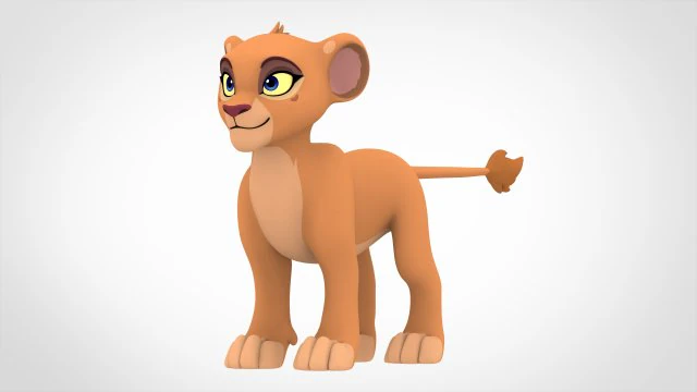 Zuri Cub 3D Model .c4d .max .obj .3ds .fbx .stl .blend 