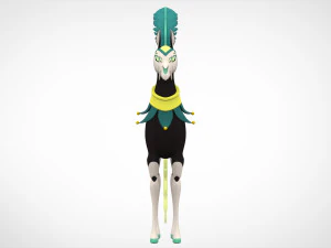 Green Circus Horse 3D Model