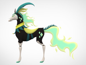 Green Circus Horse 3D Модель
