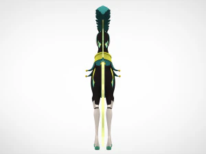 Green Circus Horse 3D Model