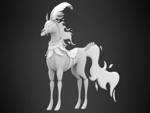 Green Circus Horse 3D Model